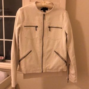 White leather jacket